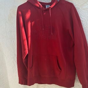 The North Face Womens New Peak Tomato Red Hoodie - SIZE L